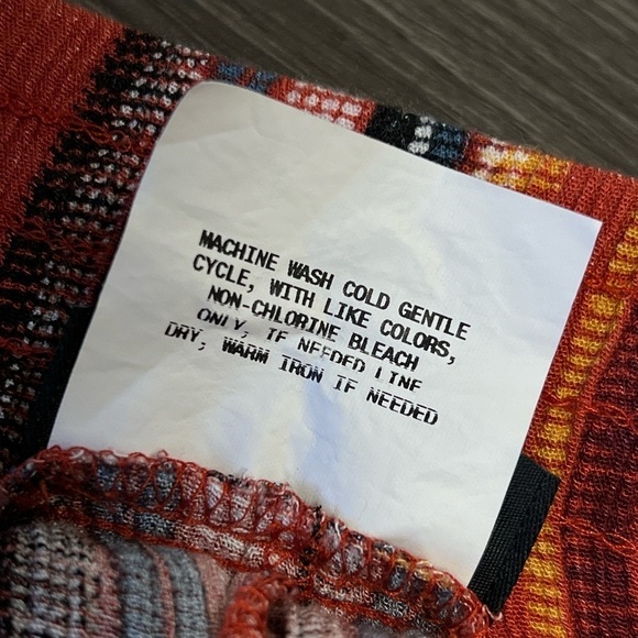 AGB Vertical Striped Flowy Bohemian Pants. Elastic Waistband. - Picture 5 of 11